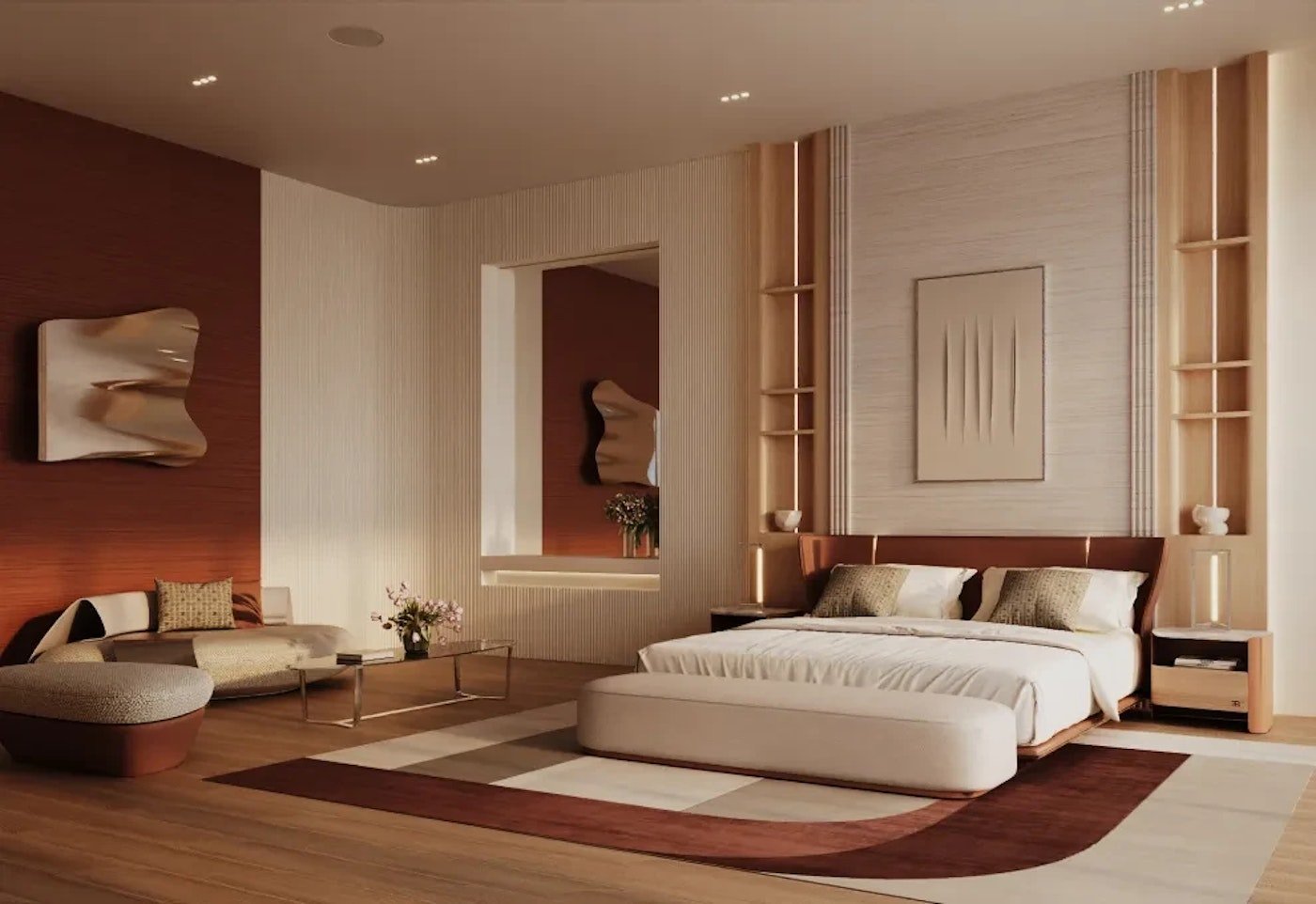 Sky Mansion Penthouse bedroom, Bugatti Residences