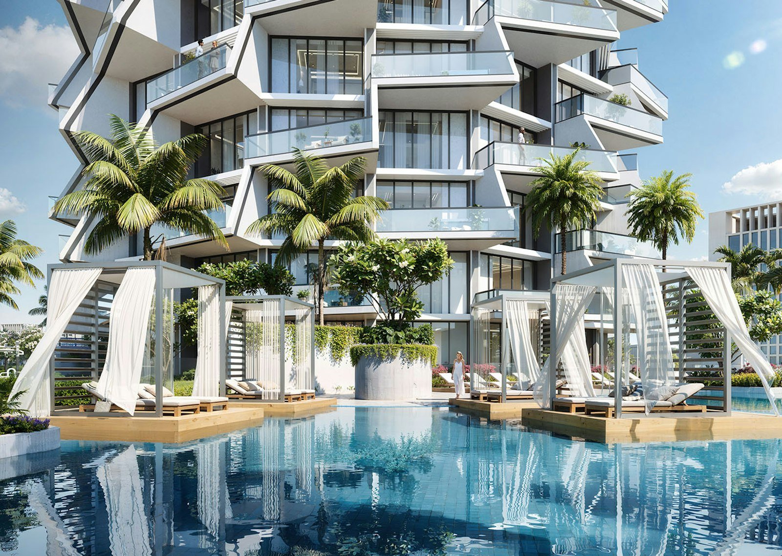 Binghatti Grove — Pool With Room To Breathe