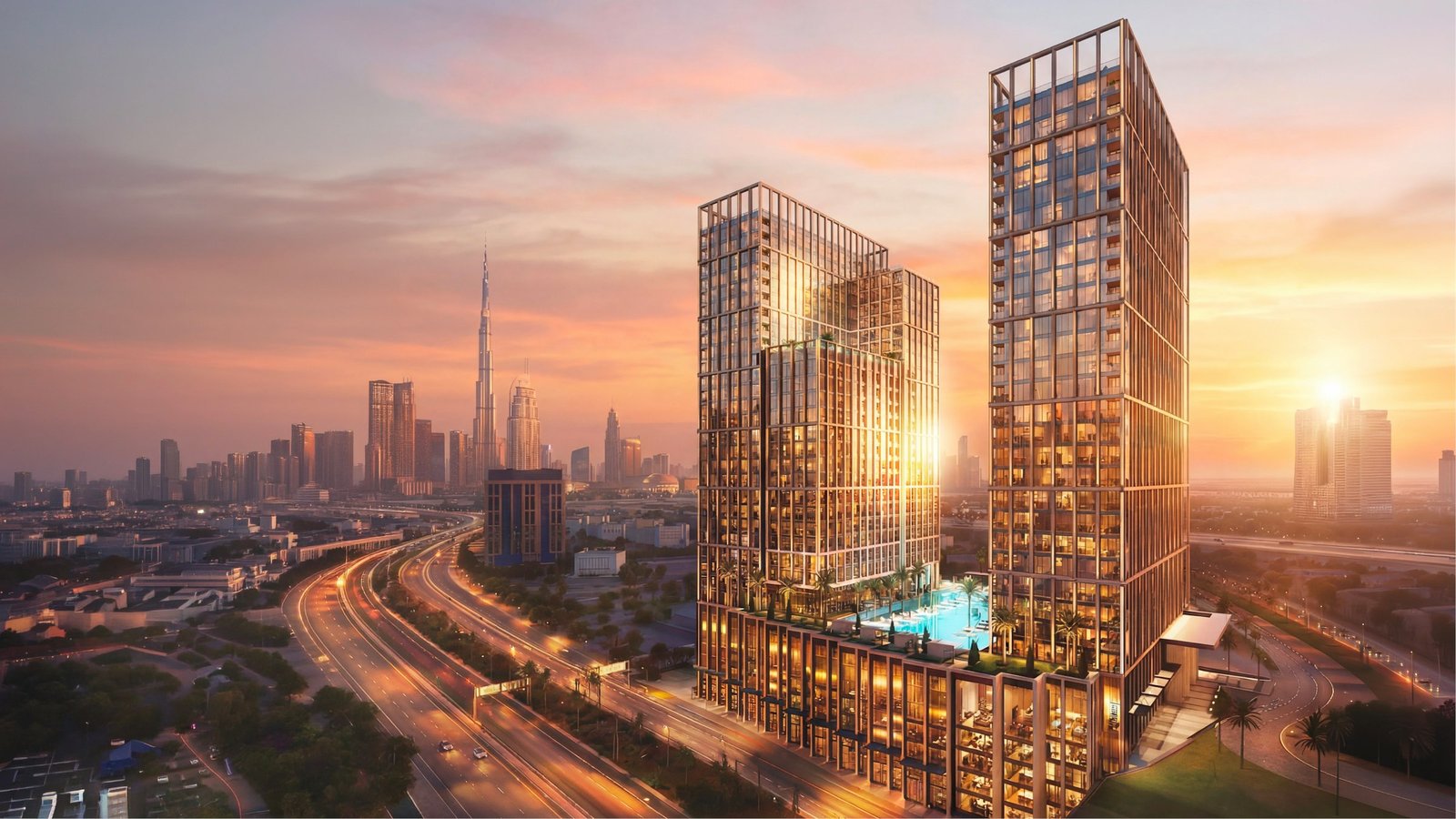 Binghatti Spectre — Al Jaddaf aerial view